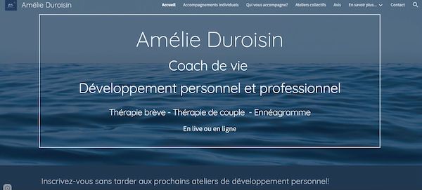 Creation site web Amélie Duroisin